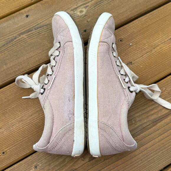 🧡SALE: Taos size 8 Star style low top canvas sneakers - light pink, cream laces - Picture 4 of 9
